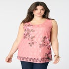 Printed Lace Tank image number null