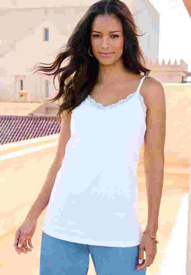 Lace Trim Bra Cami image number 3
