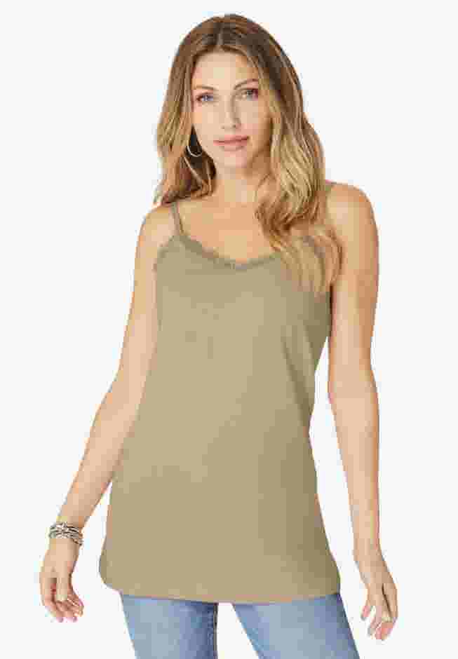Lace Trim Bra Cami image number 0