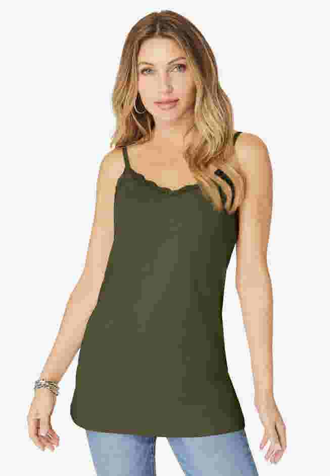 Lace Trim Bra Cami image number 0