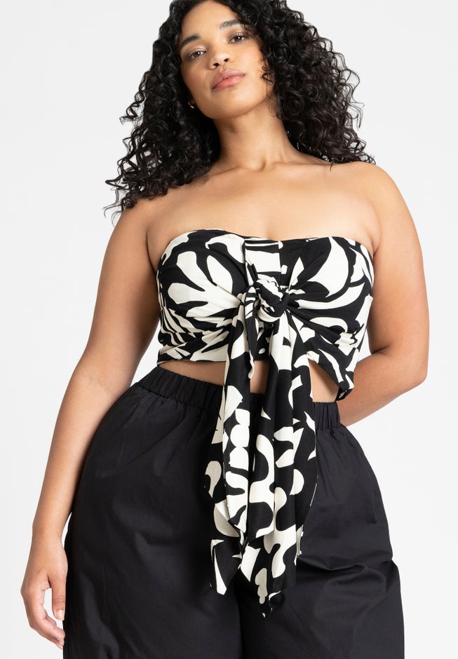 Tie Front Scarf Top image number 2