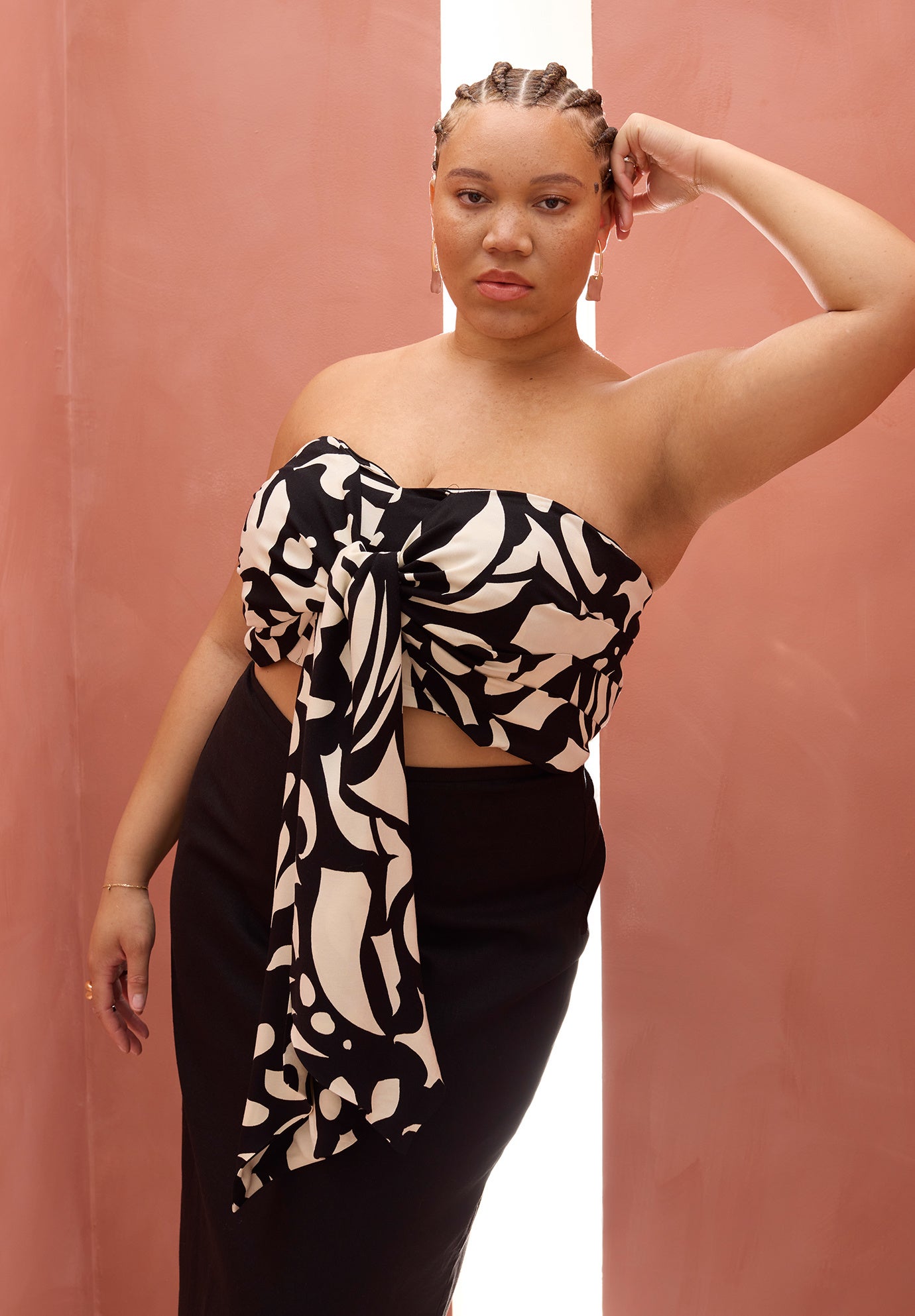 Tie Front Scarf Top image number 0