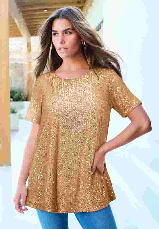 Sequined Swing Tee image number 0