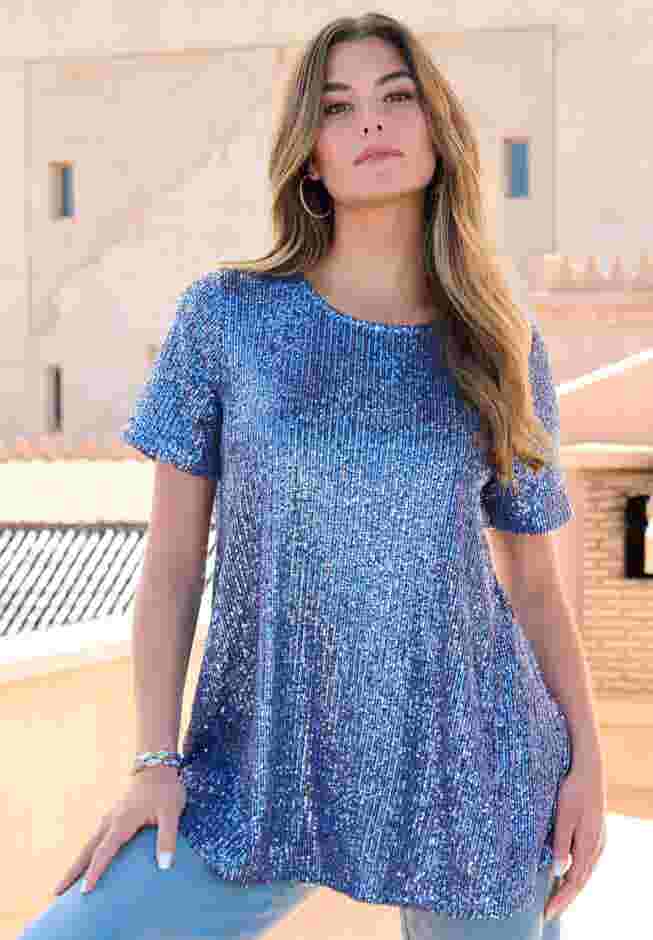 Sequined Swing Tee image number 0