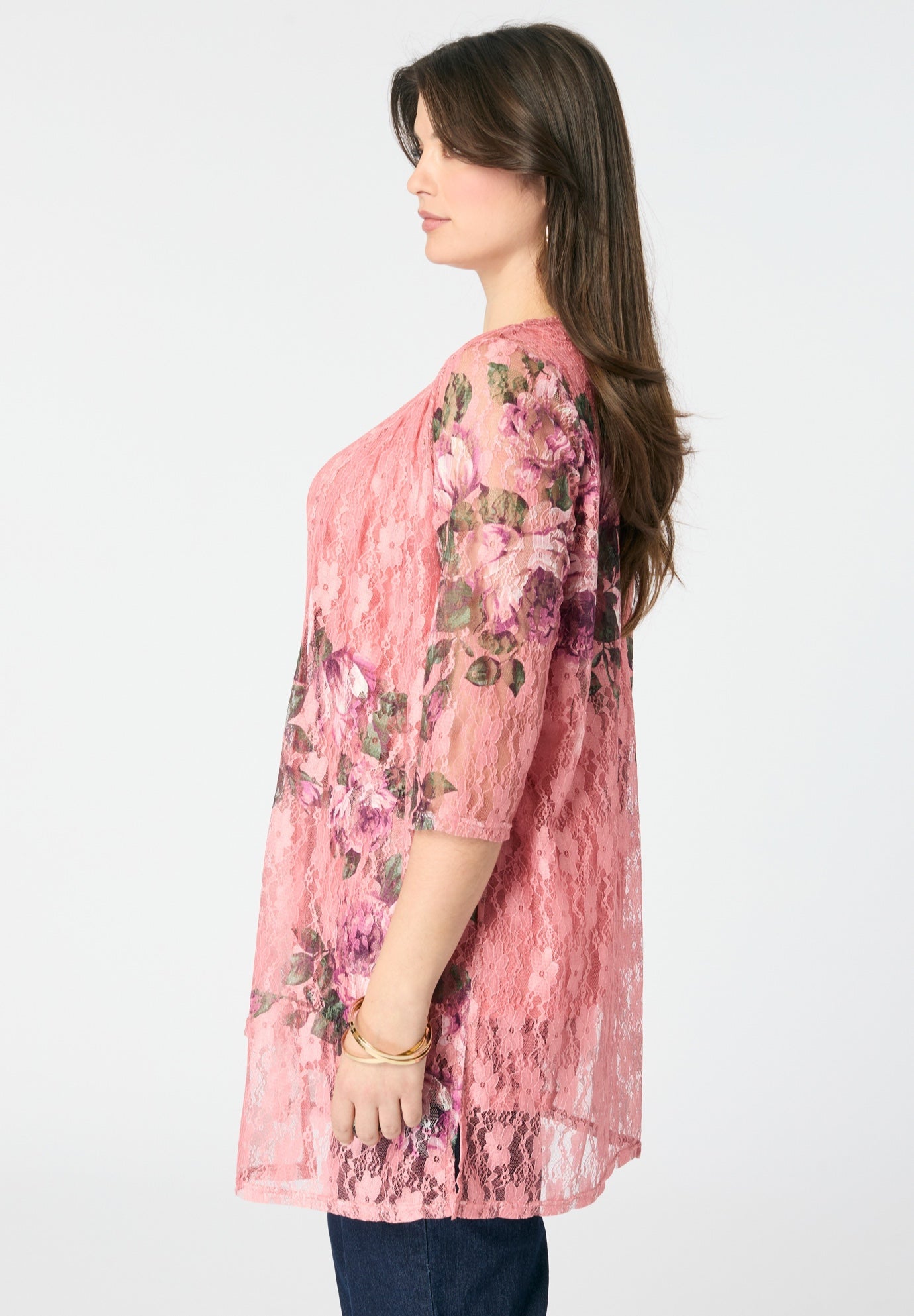 Printed Lace Cardigan image number 2