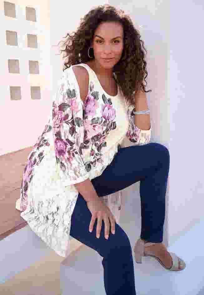 Printed Lace Cardigan image number 0