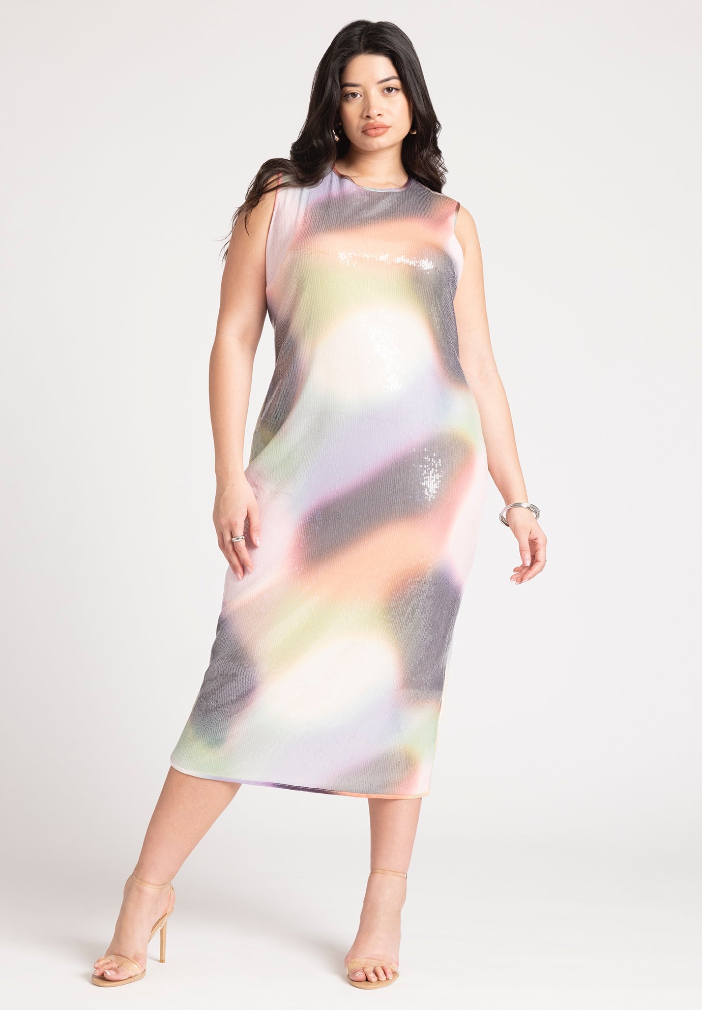 Sequin Mesh Cover-Up Dress image number 0