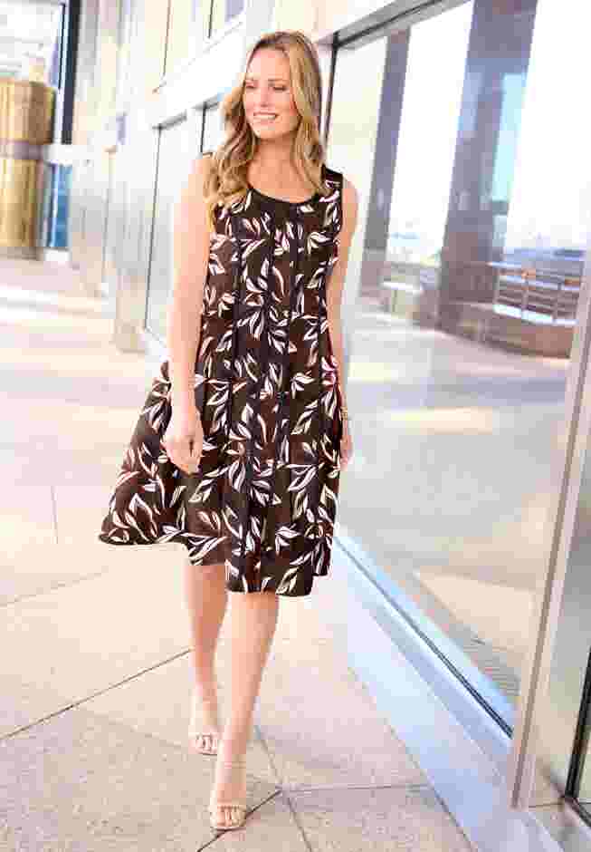 Fit & Flare Sleeveless Dress image number 0