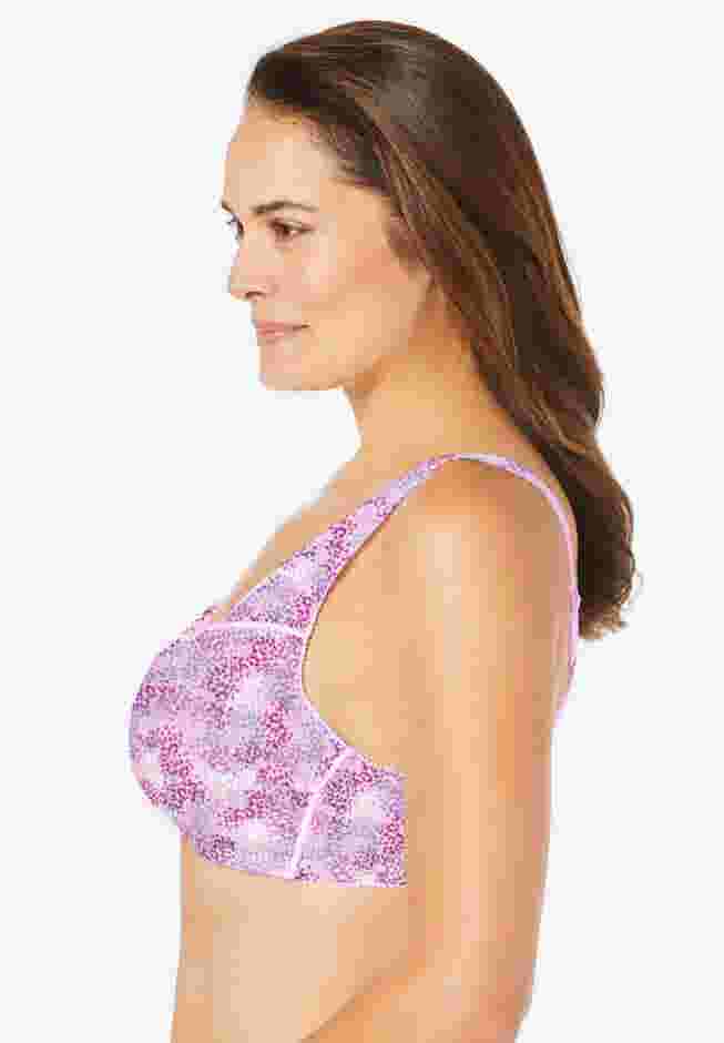 3-Pack Front-Close Cotton Wireless Bra image number 2