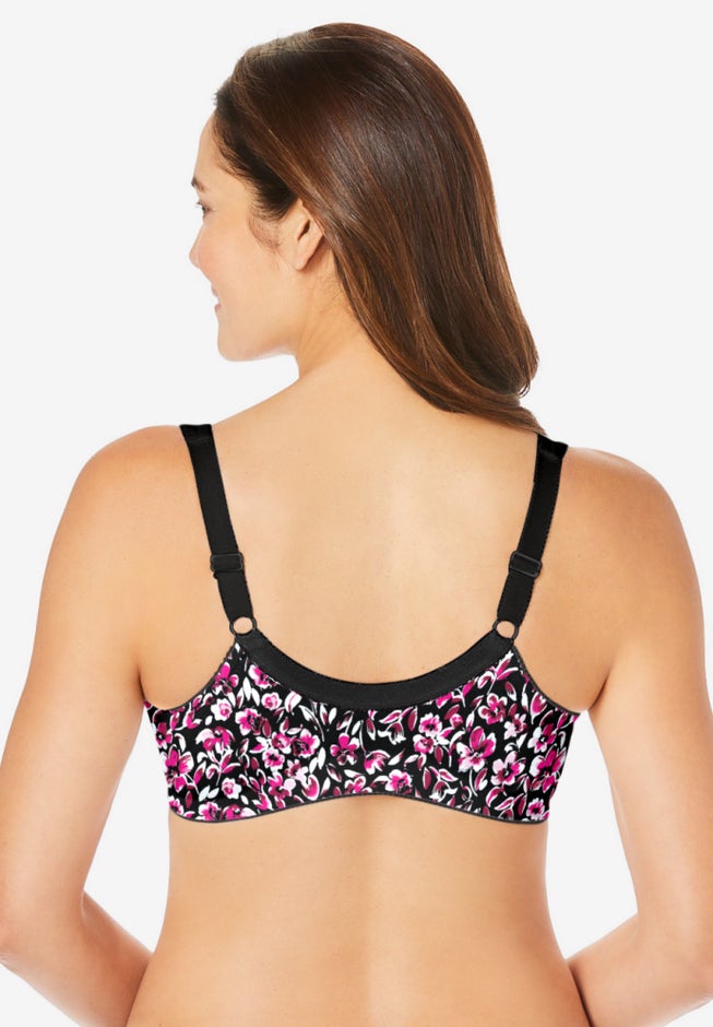 3-Pack Front-Close Cotton Wireless Bra image number 1