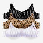Comfort Choice&reg; 3-Pack Front-Close Cotton Wireless Bra image number null