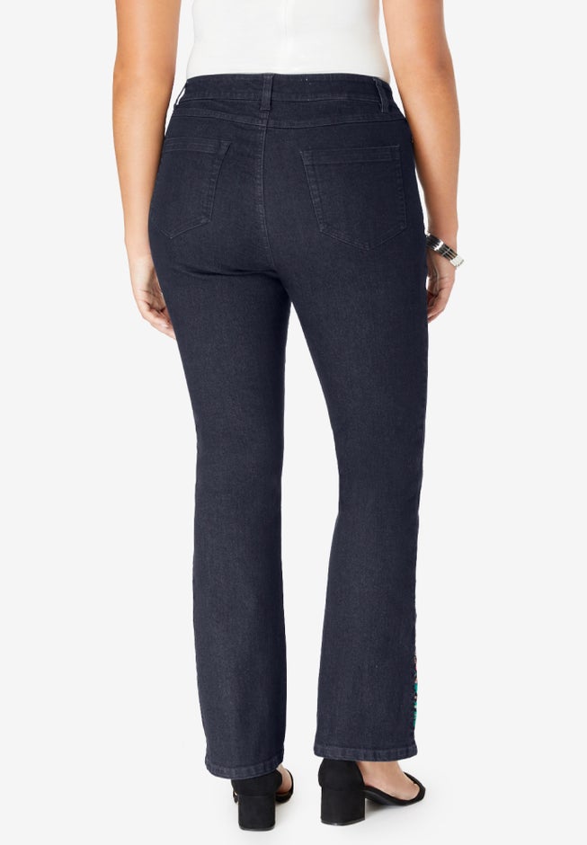Embroidered Bootcut Jean image number 1