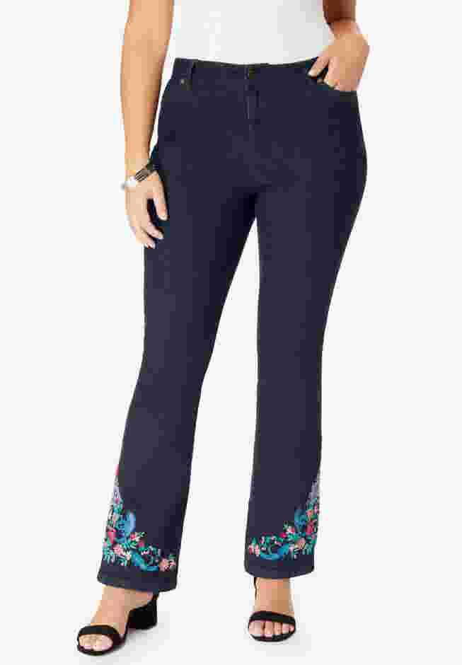 Embroidered Bootcut Jean image number 0