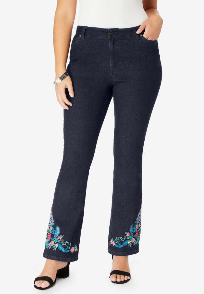 Embroidered Bootcut Jean image number 0