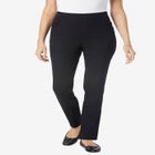 Flex-Fit Pull-On Straight-Leg Gap-Free Stretch Denim Jeans image number null