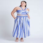 Poplin Maxi Skirt With Side Slits image number null