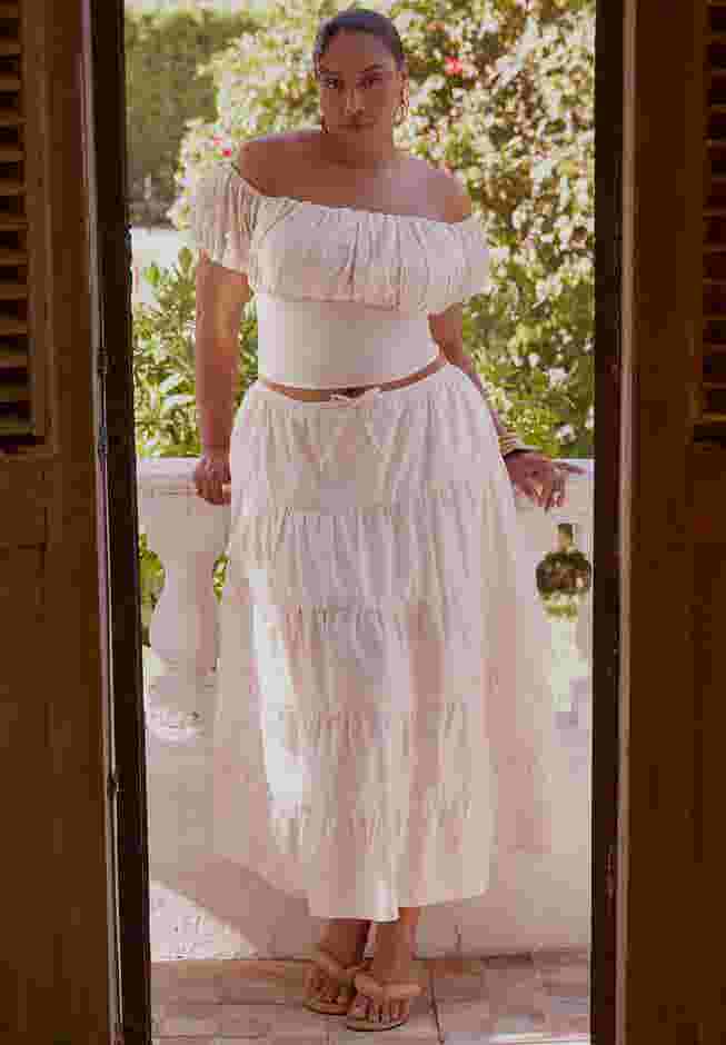 Tiered Maxi Skirt image number 0