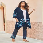 Floral Embroidered Kimono image number 0