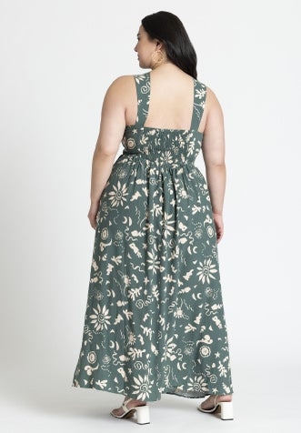 Crossing Straps Flare Maxi Dress image number 2