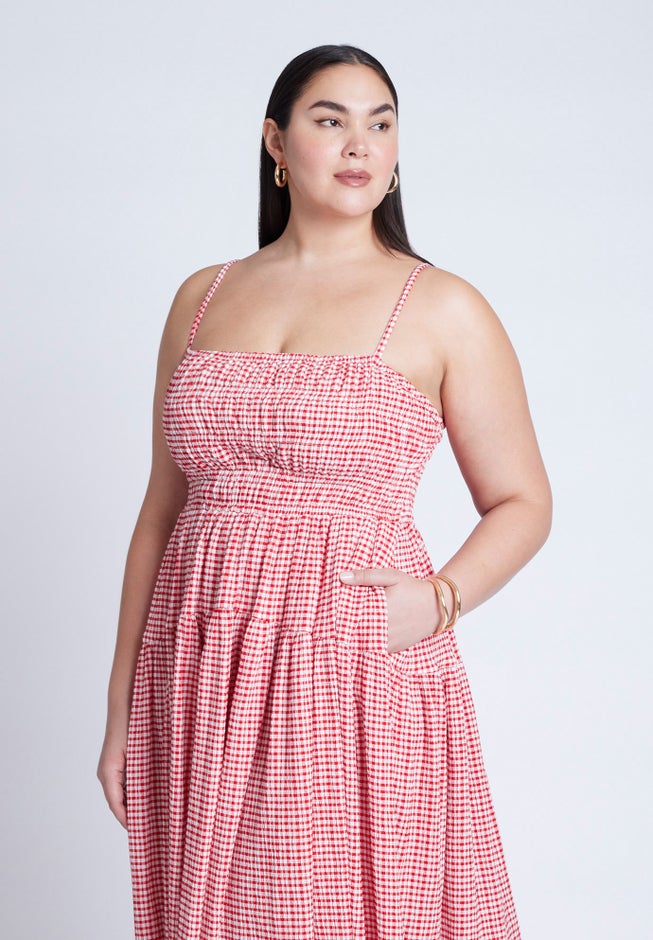 Smocked Tiered Maxi Dress image number 3