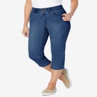 Secret Solutions&trade; Tummy Smoothing Denim Jean Capri image number null