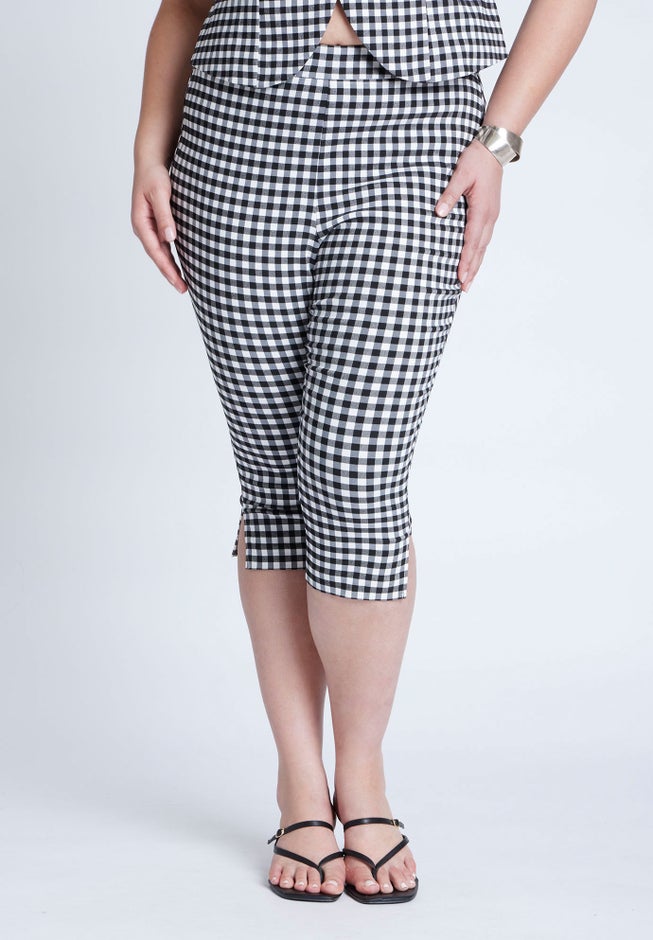 Gingham Capri Legging image number null