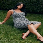 Gingham Square Neck Vest image number null