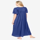 Long Silky Lace-Trim Gown image number null