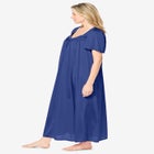 Long Silky Lace-Trim Gown image number null