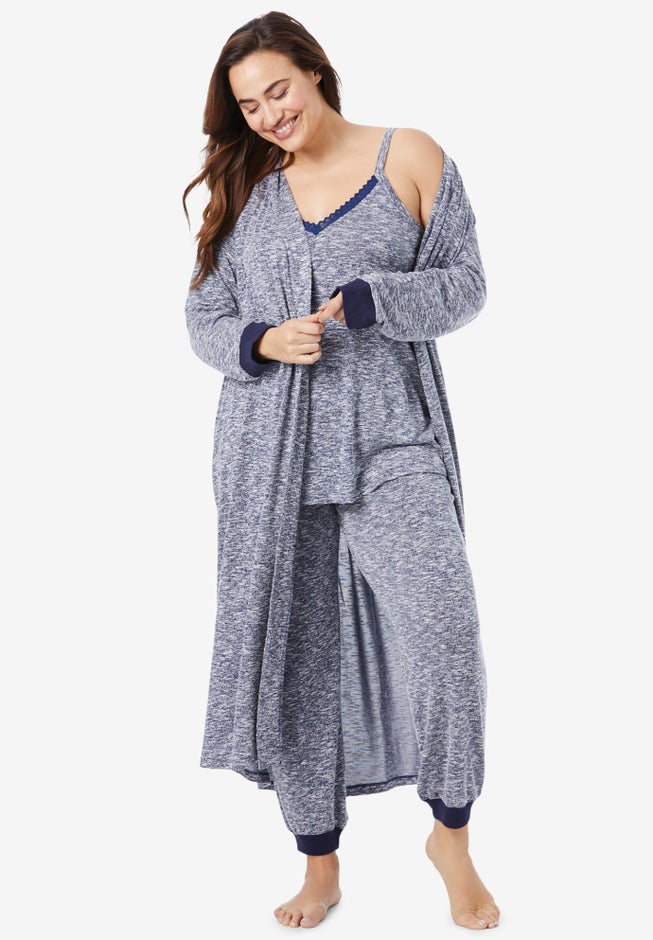 Marled Long Duster Robe  image number 1