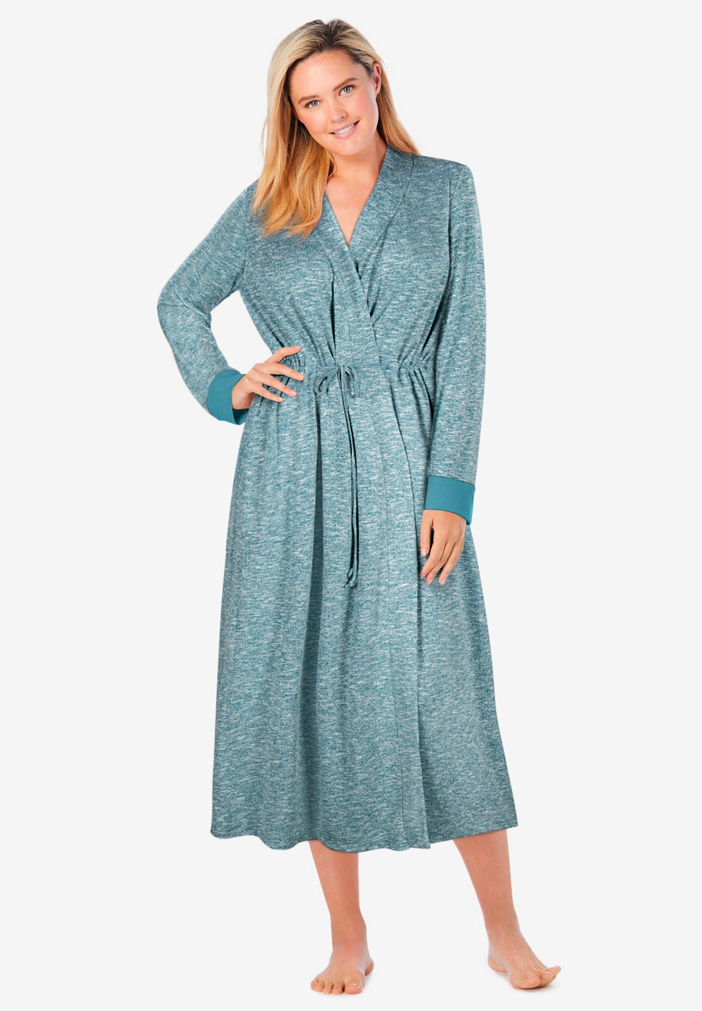 Marled Long Duster Robe  image number 0