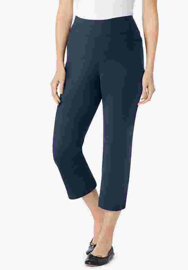 Flex-Fit Pull-On Denim Capri image number 0