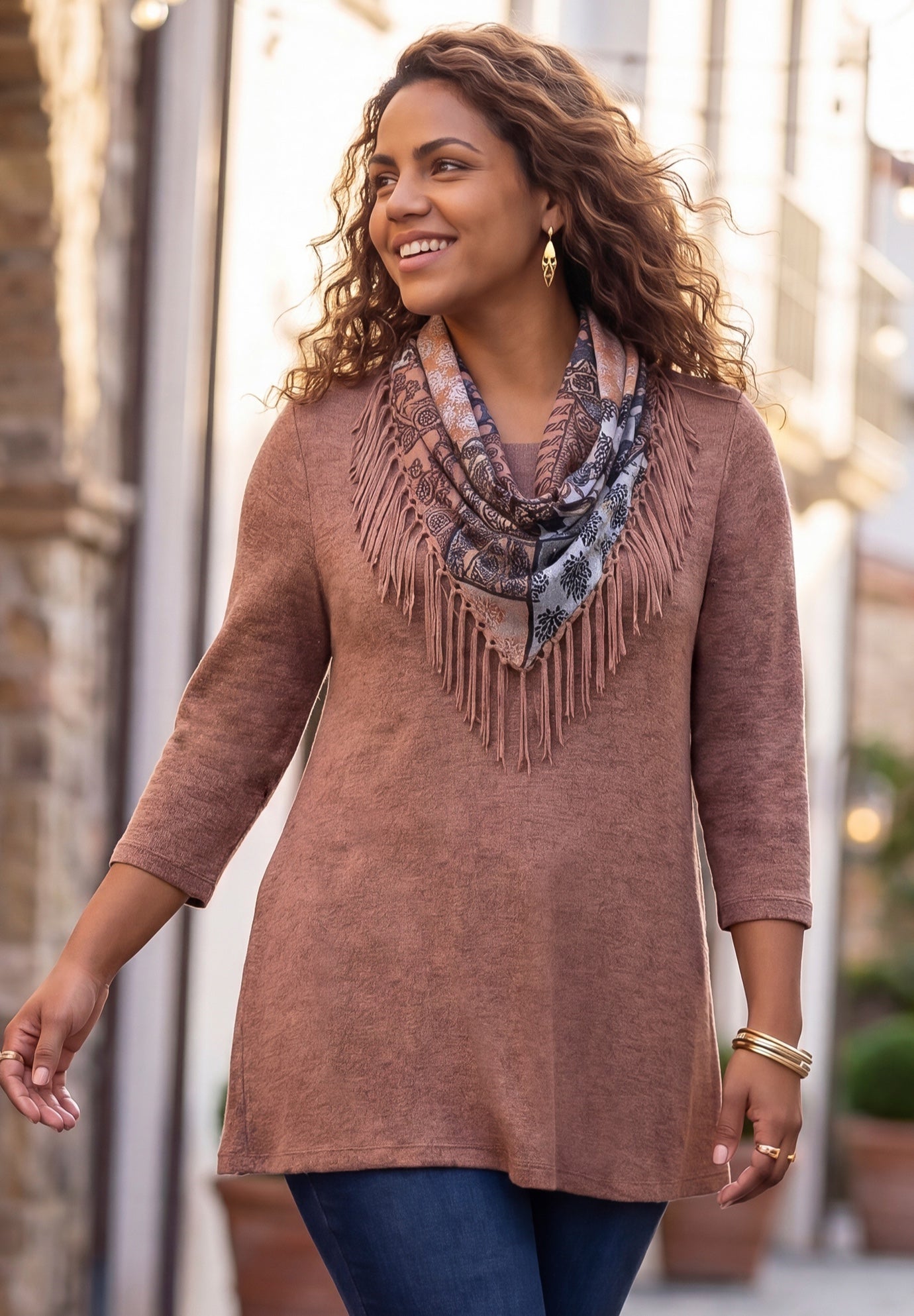 Impossibly Soft Tunic & Scarf Duet image number 0