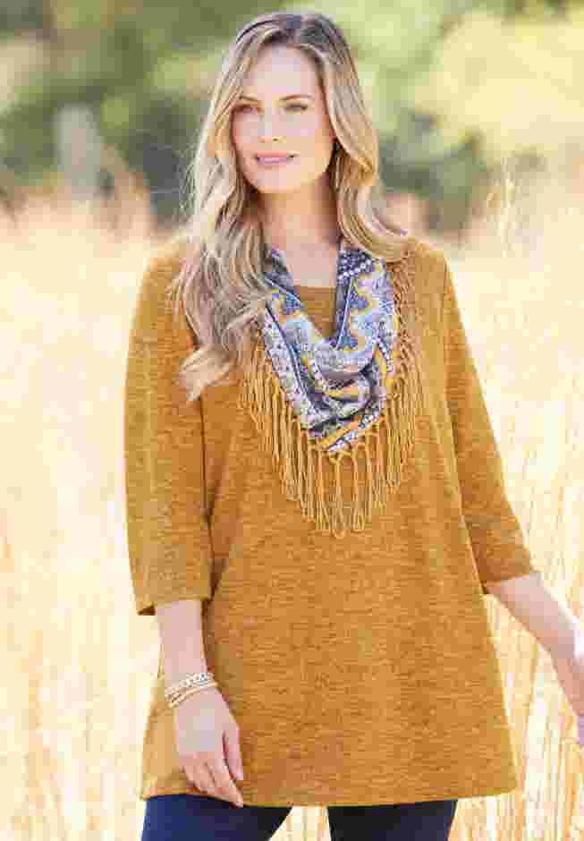 Impossibly Soft Tunic & Scarf Duet image number 0