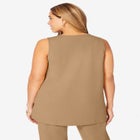 Stretch Knit Crepe Sleeveless Tunic image number null