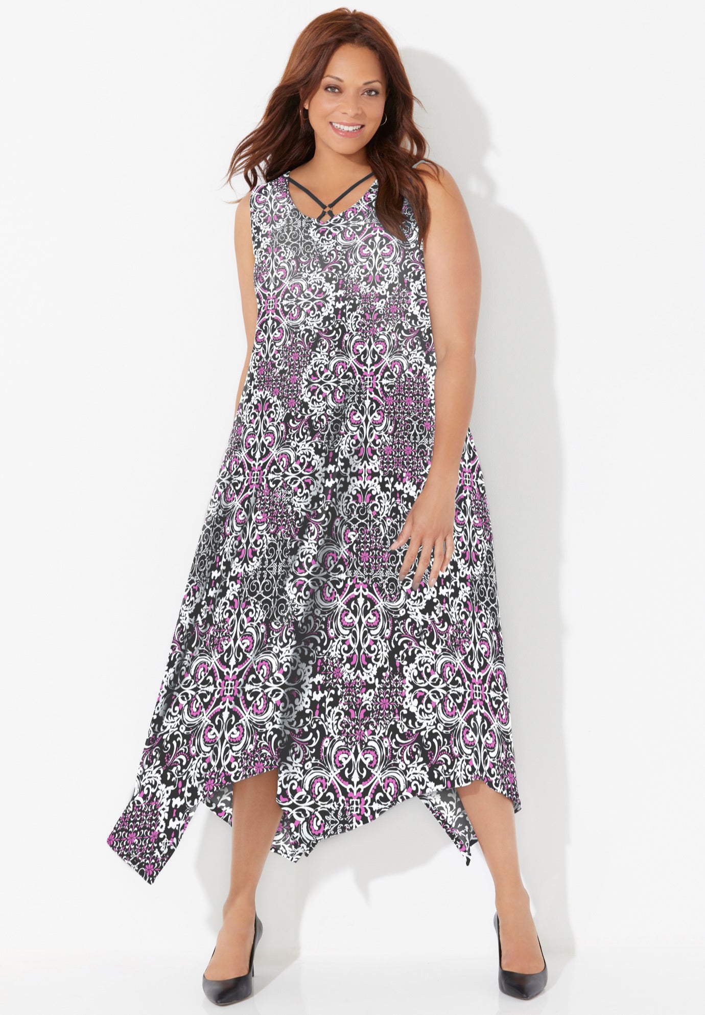 AnyWear Reversible Crisscross V-Neck Maxi Dress image number 0