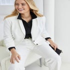 Stretch Crepe Single-Breasted Pantsuit image number null