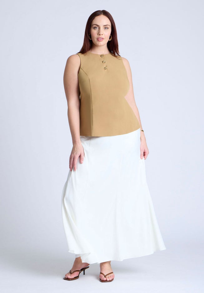 Button Detail Sleeveless Top image number 2