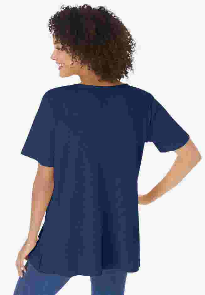 Split-Neck Henley Thermal Tee image number 1