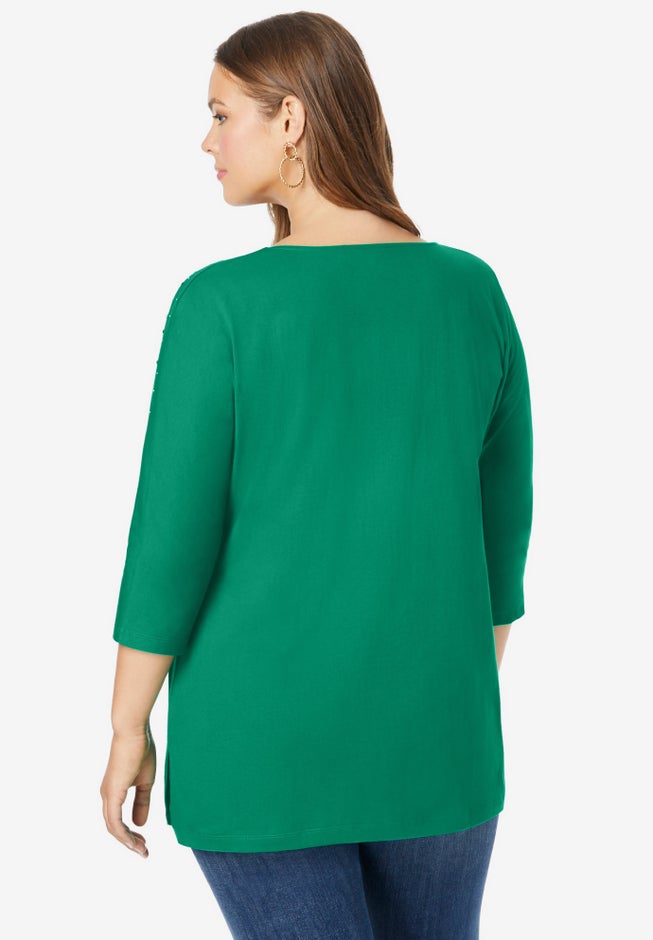 Three Quarter Sleeve Embellished Tunic image number 6