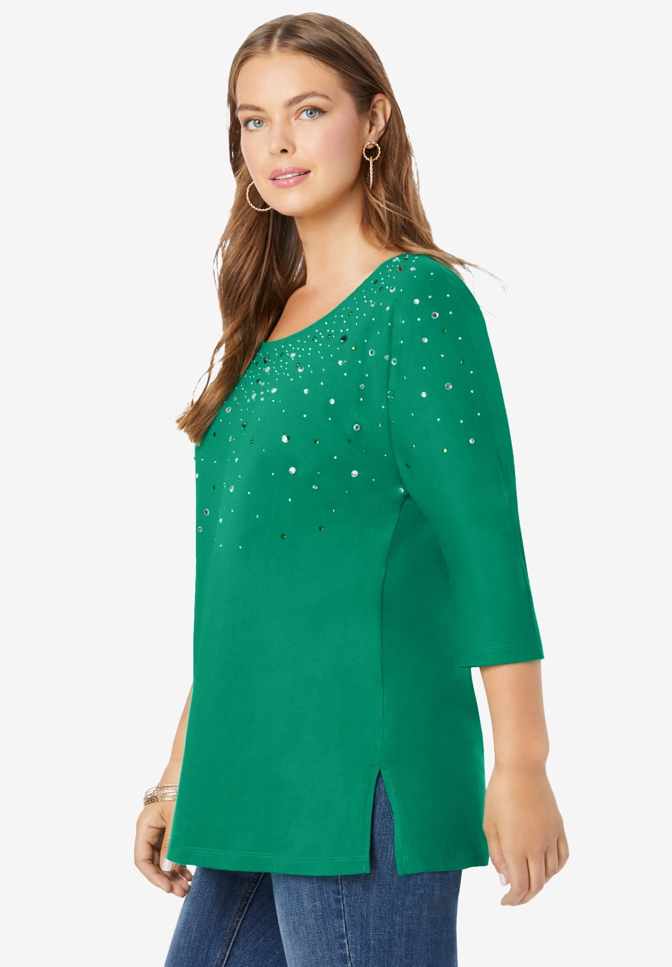 Three Quarter Sleeve Embellished Tunic image number 7
