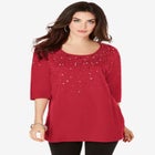 Three Quarter Sleeve Embellished Tunic image number null