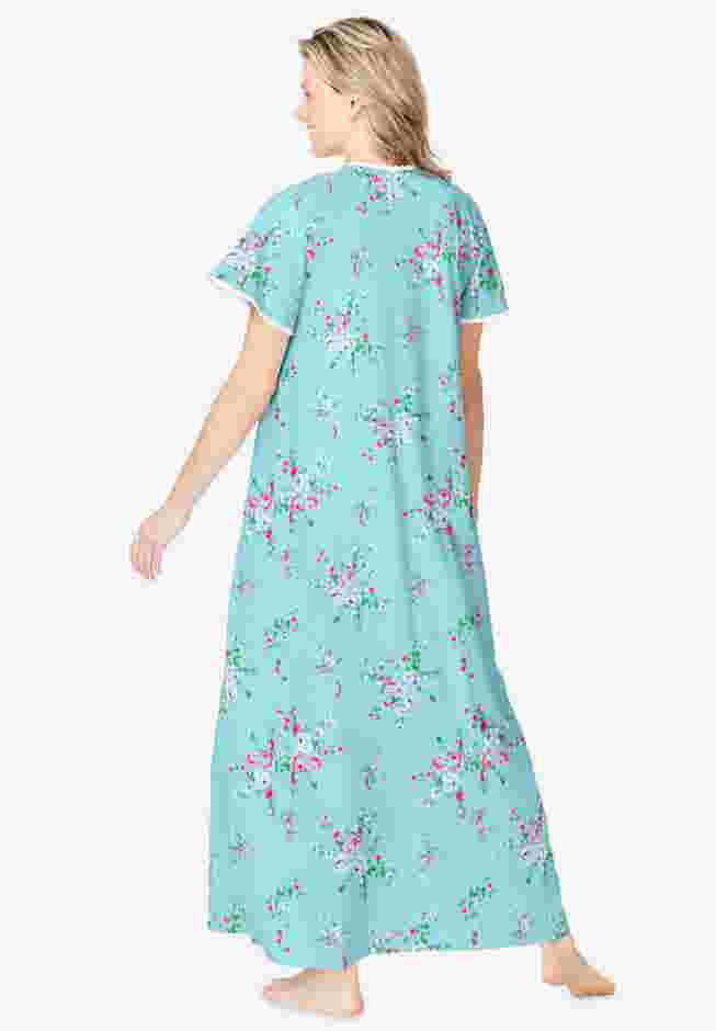 Long Pintuck Knit Gown image number 1