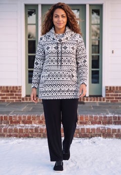 Micro Fleece Cowlneck Top