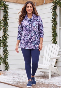 Micro Fleece Cowlneck Top