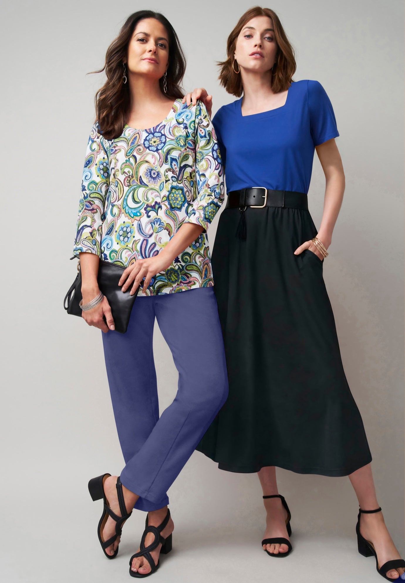 Stretch Cotton Scoop Neck Tee image number 2