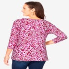 Stretch Cotton Scoop Neck Tee image number null