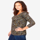 Stretch Cotton Scoop Neck Tee image number null