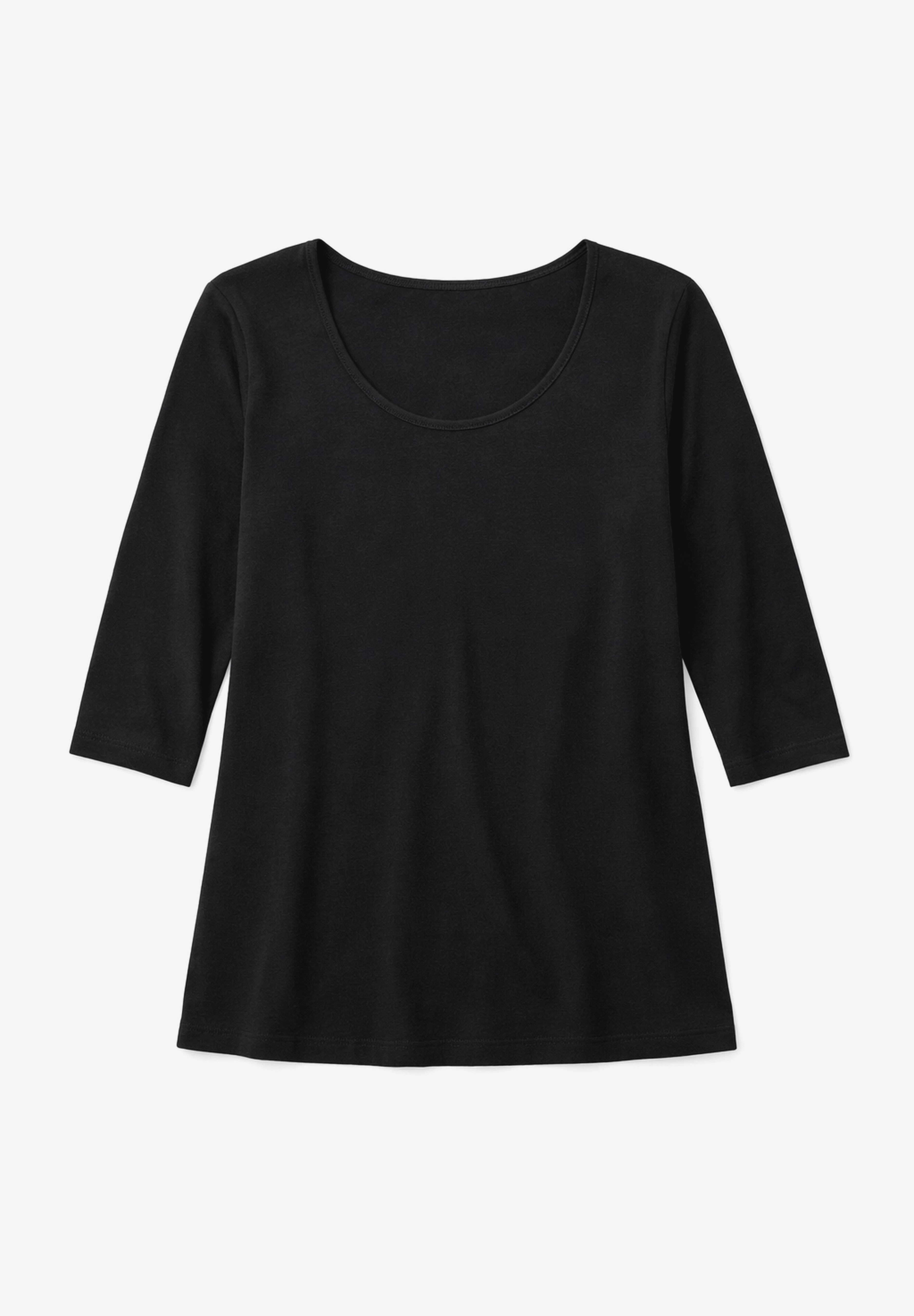 Stretch Cotton Scoop Neck Tee image number 2
