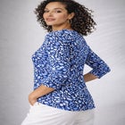 Stretch Cotton Scoop Neck Tee image number null